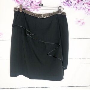 Robert Rodriguez | Black Satin Mini Skirt